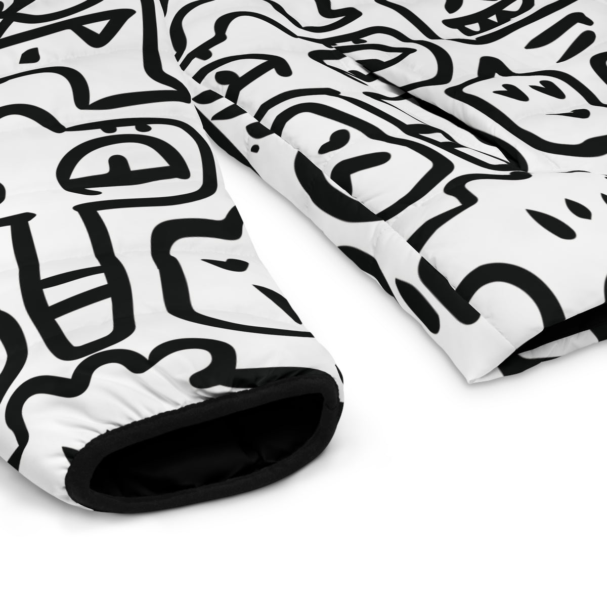 Doodle Monsters Puffer Jacket (AOP)