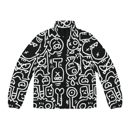 Doodle Monsters Puffer Jacket (AOP)