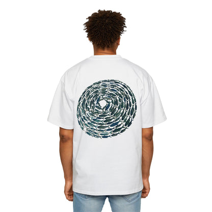 Green fish shoal Cotton Tee