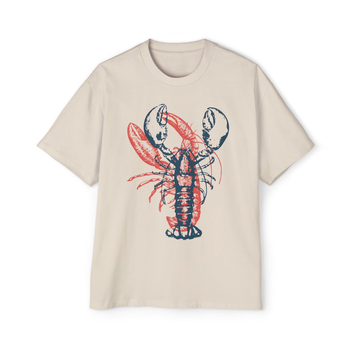 Red Blue Claw & Pinch Cotton Tee