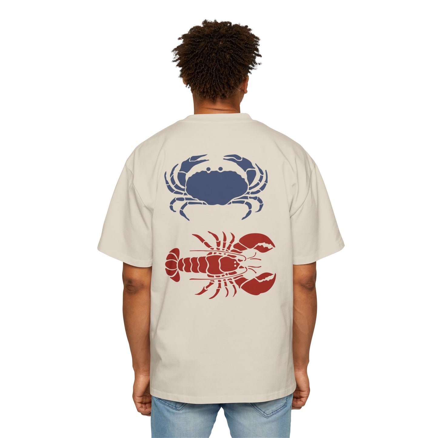 Red Blue Claw & Pinch Cotton Tee