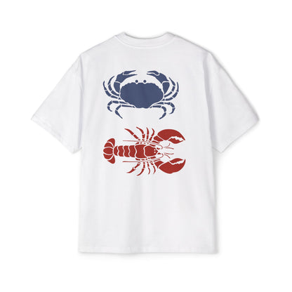 Red Blue Claw & Pinch Cotton Tee
