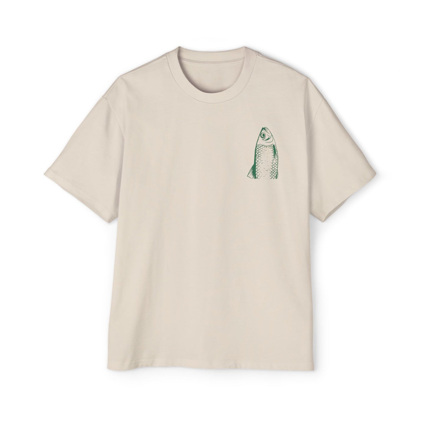 Green fish shoal Cotton Tee