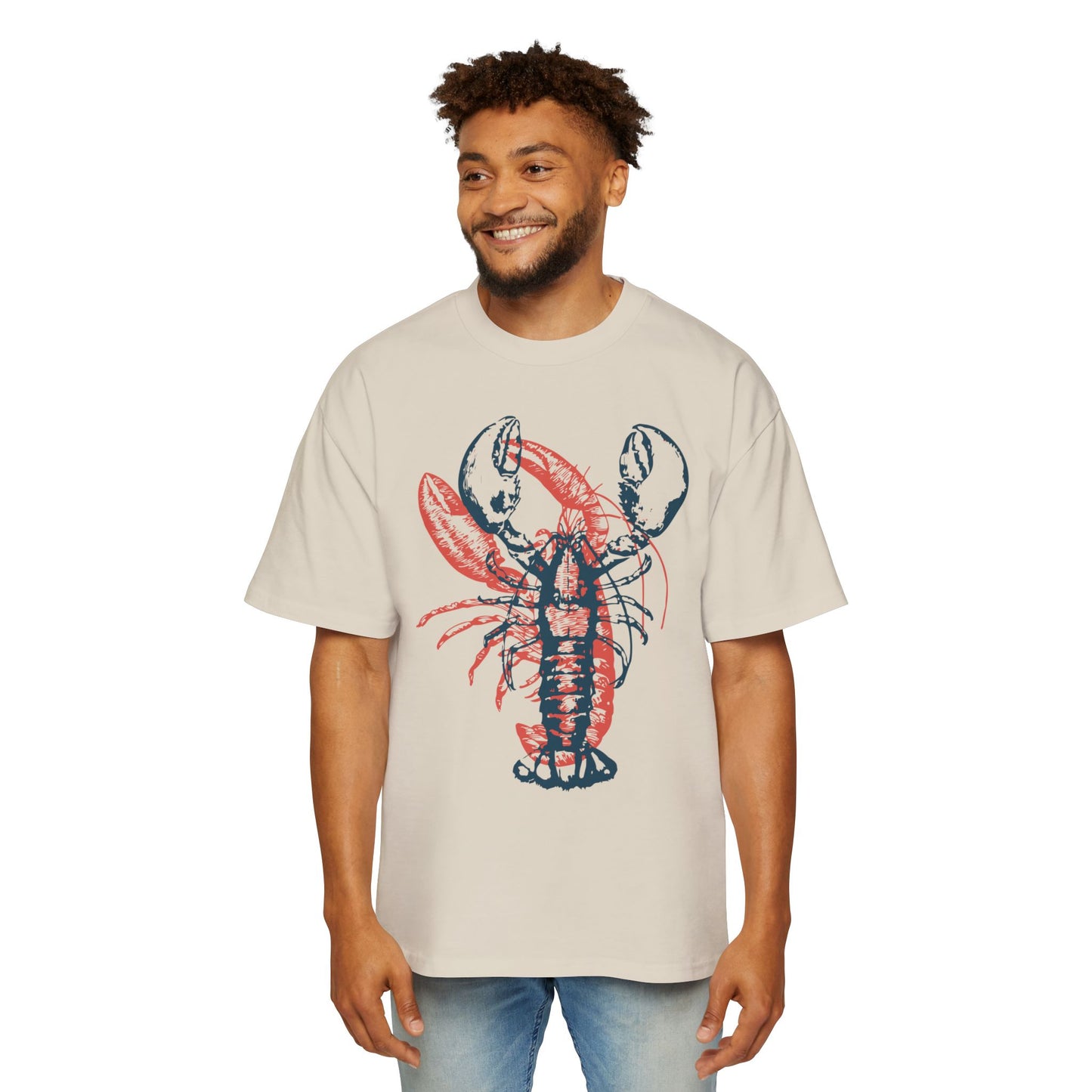 Red Blue Claw & Pinch Cotton Tee