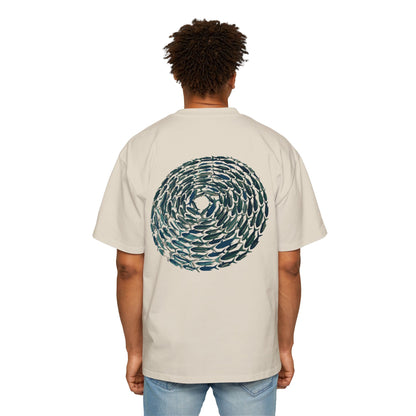 Green fish shoal Cotton Tee