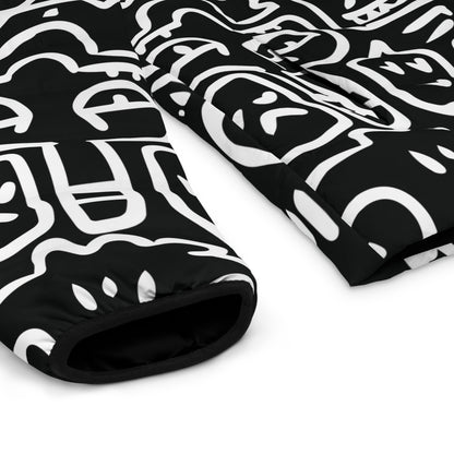 Doodle Monsters Puffer Jacket (AOP)