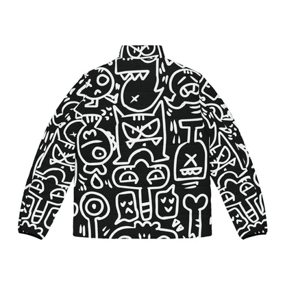 Doodle Monsters Puffer Jacket (AOP)
