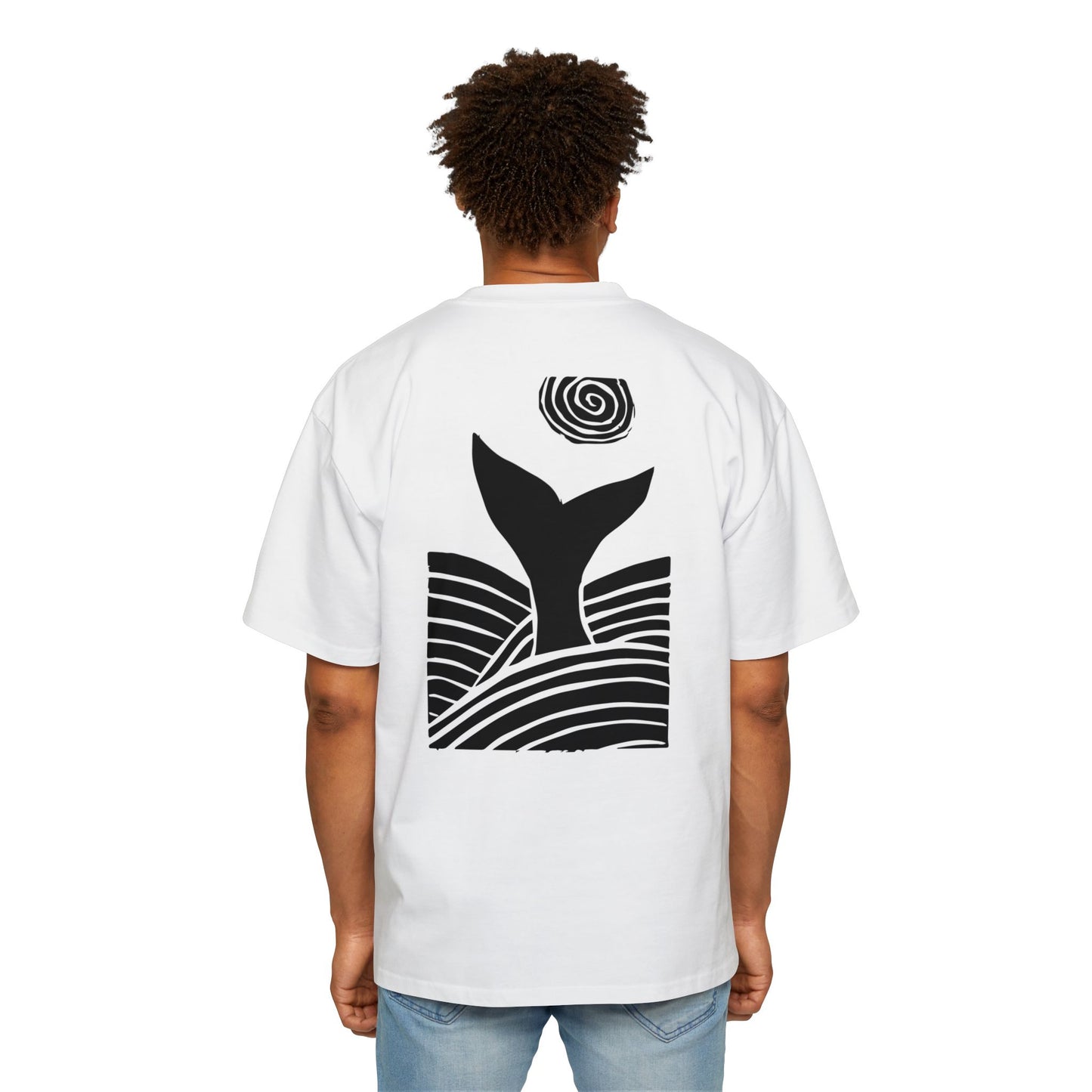 Black Shadowed Leviathan Cotton Tee
