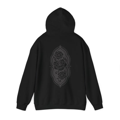 Midnight Petals Crew Hooded Sweatshirt