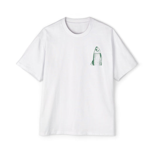 Green fish shoal Cotton Tee