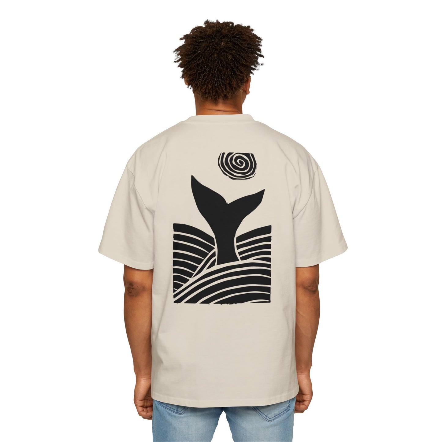 Black Shadowed Leviathan Cotton Tee