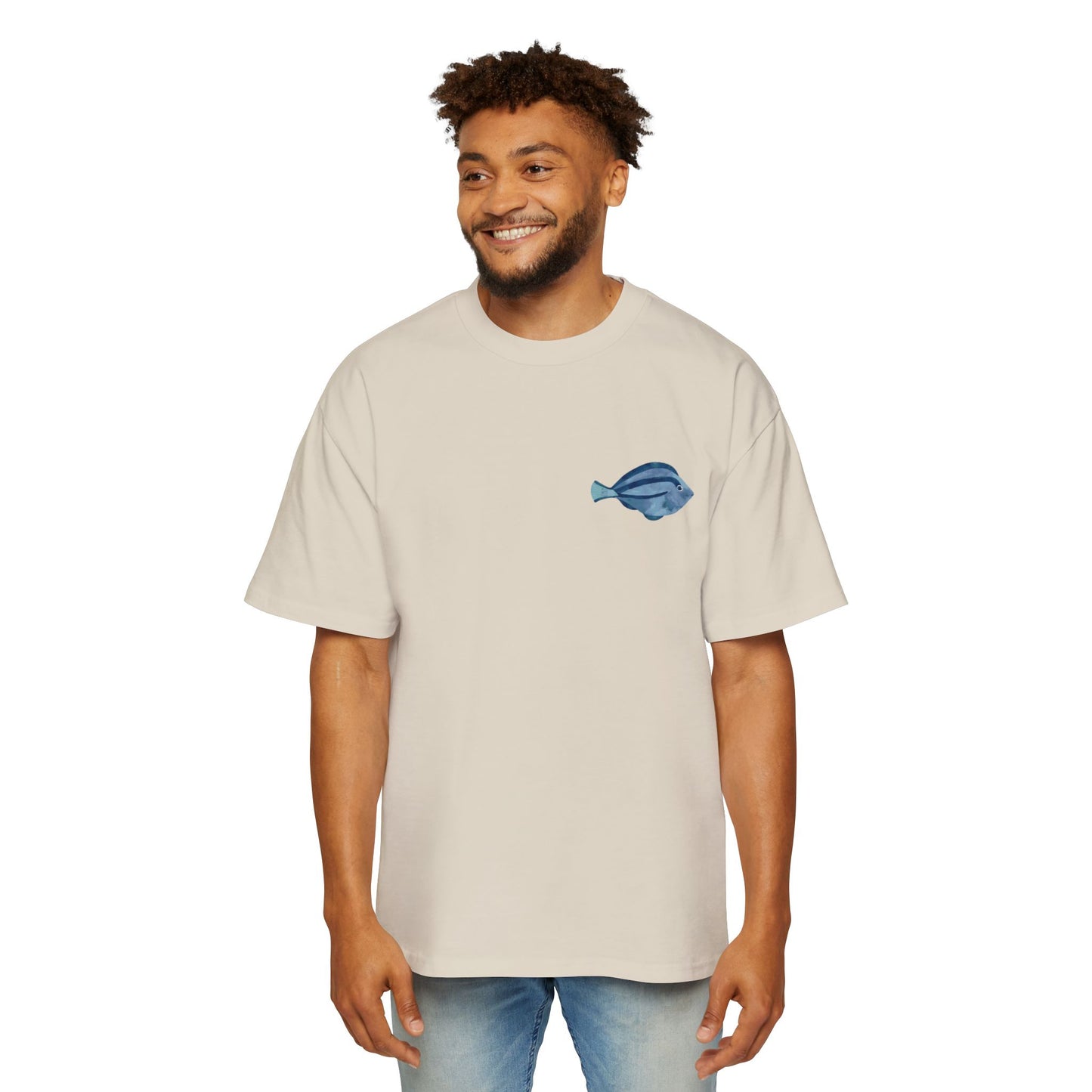 Blue Judgy fish Cotton Tee