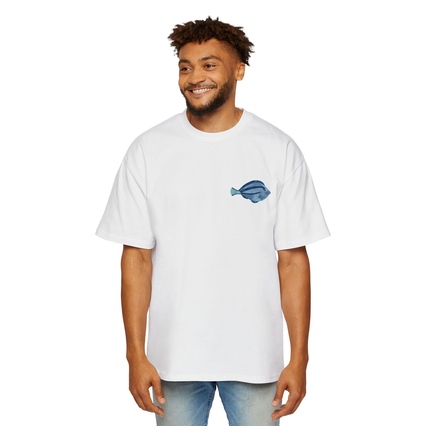 Blue Judgy fish Cotton Tee