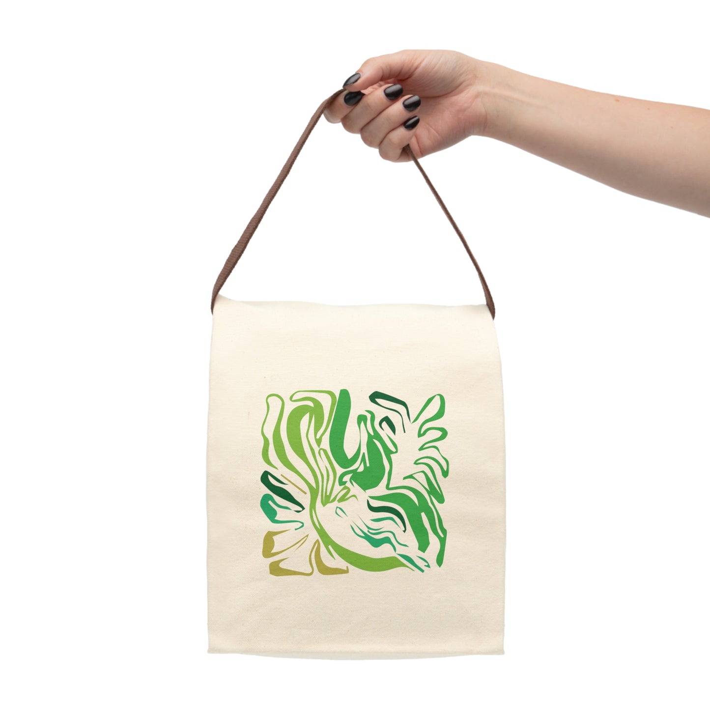 Verdant Waves Canvas Tote Bag