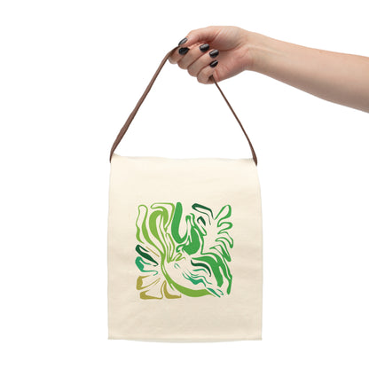 Verdant Waves Canvas Tote Bag