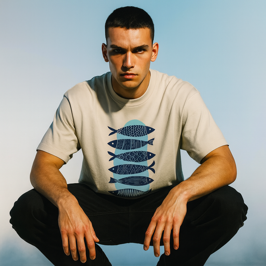 Black & Blue Quantum Catch Cotton Tee