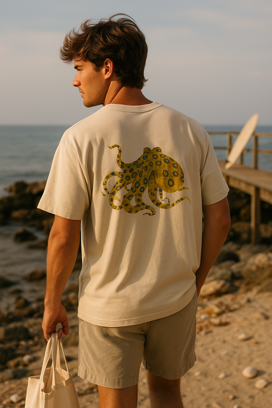 Yellow Octopi Cotton Tee